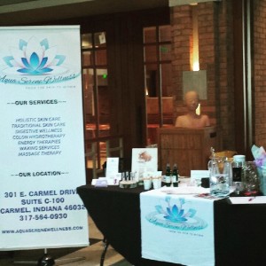Our event table at the Indy Holistic Hub Wellbeing Fest